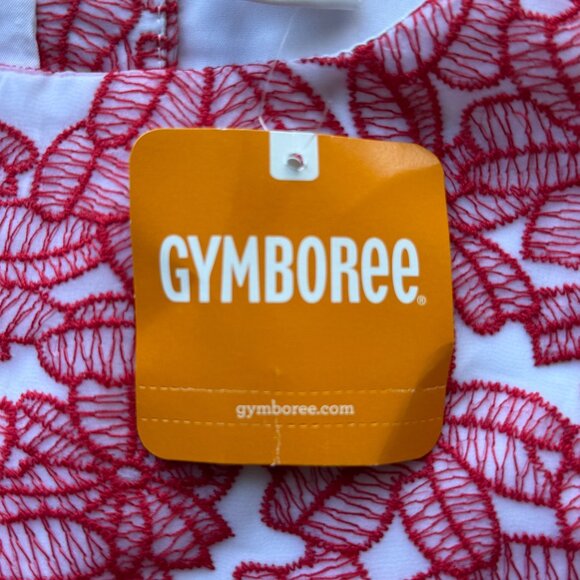 Gymboree Girls Dress Size 7 Red Floral Lace Sleeveless A-Line Style - Picture 8 of 8